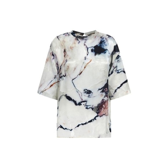 Roberto Cavalli Tops - Roberto Cavalli Marble Pattern T-Shirt With Wide Sleeves - NWT